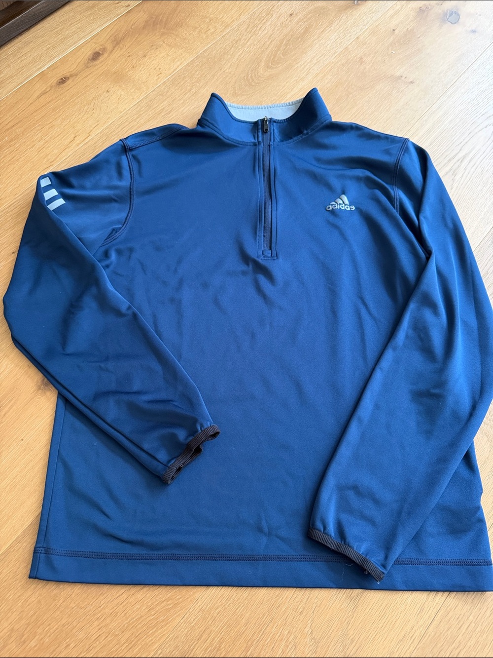 adidas Navy Blue Half-Zip Athletic Top